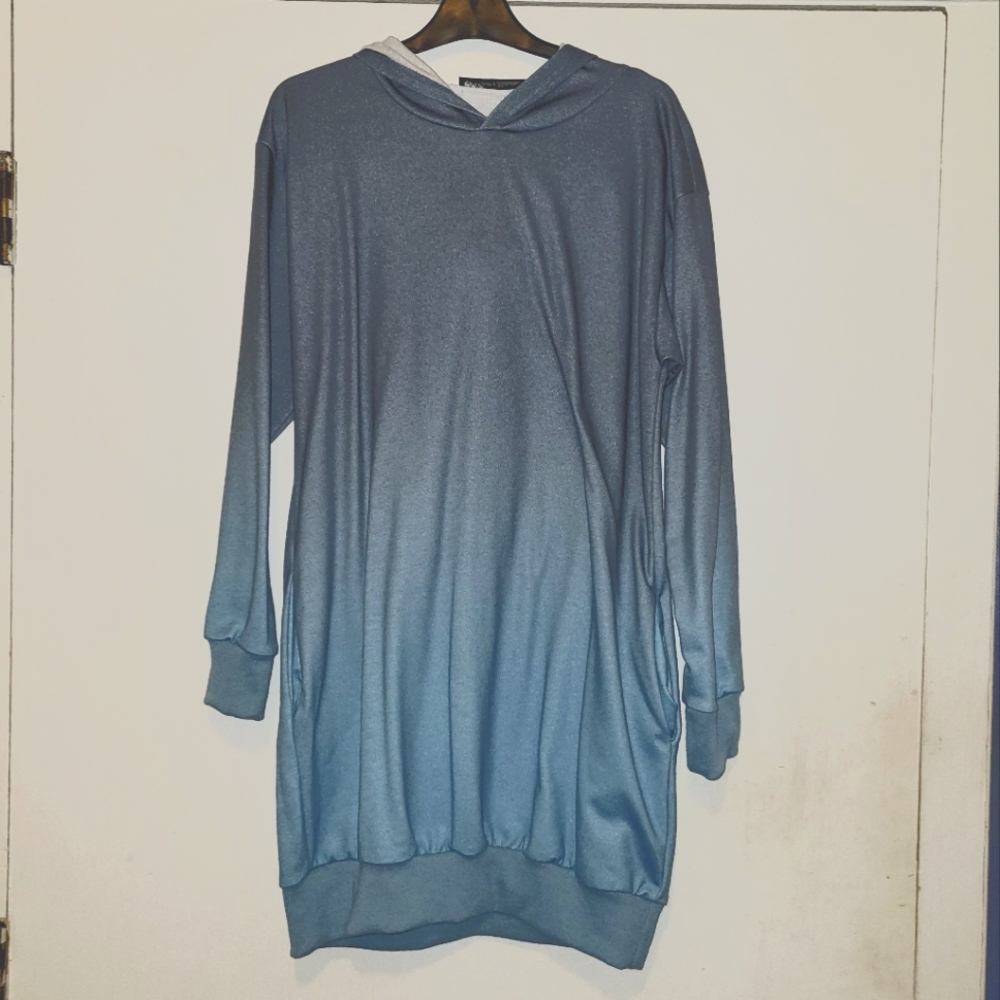Ombre hoodie dress WITH POCKETS!